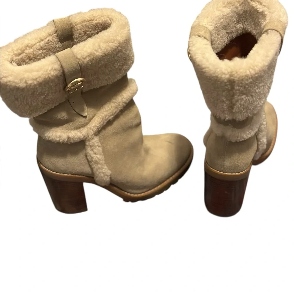 Coach Harlie Suede Bootie Shearing Trim women's 8B - Picture 6 of 15